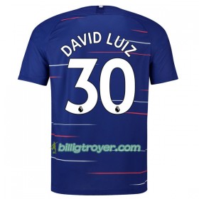Billige Fotballdrakter Chelsea David Luiz 30 Hjemmedraktsett 2018/19 Kortermet